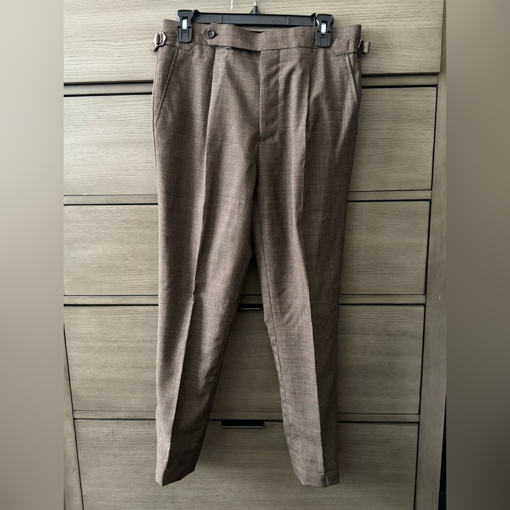 Spier and Mackay Brown Houndstooth High RiseTrousers size 30 *TAILORED*